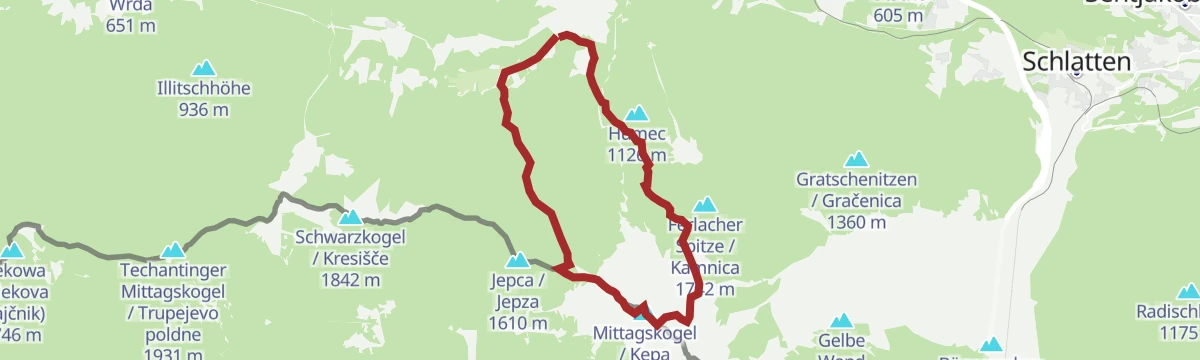 Route map: Mittagskogel Rundweg